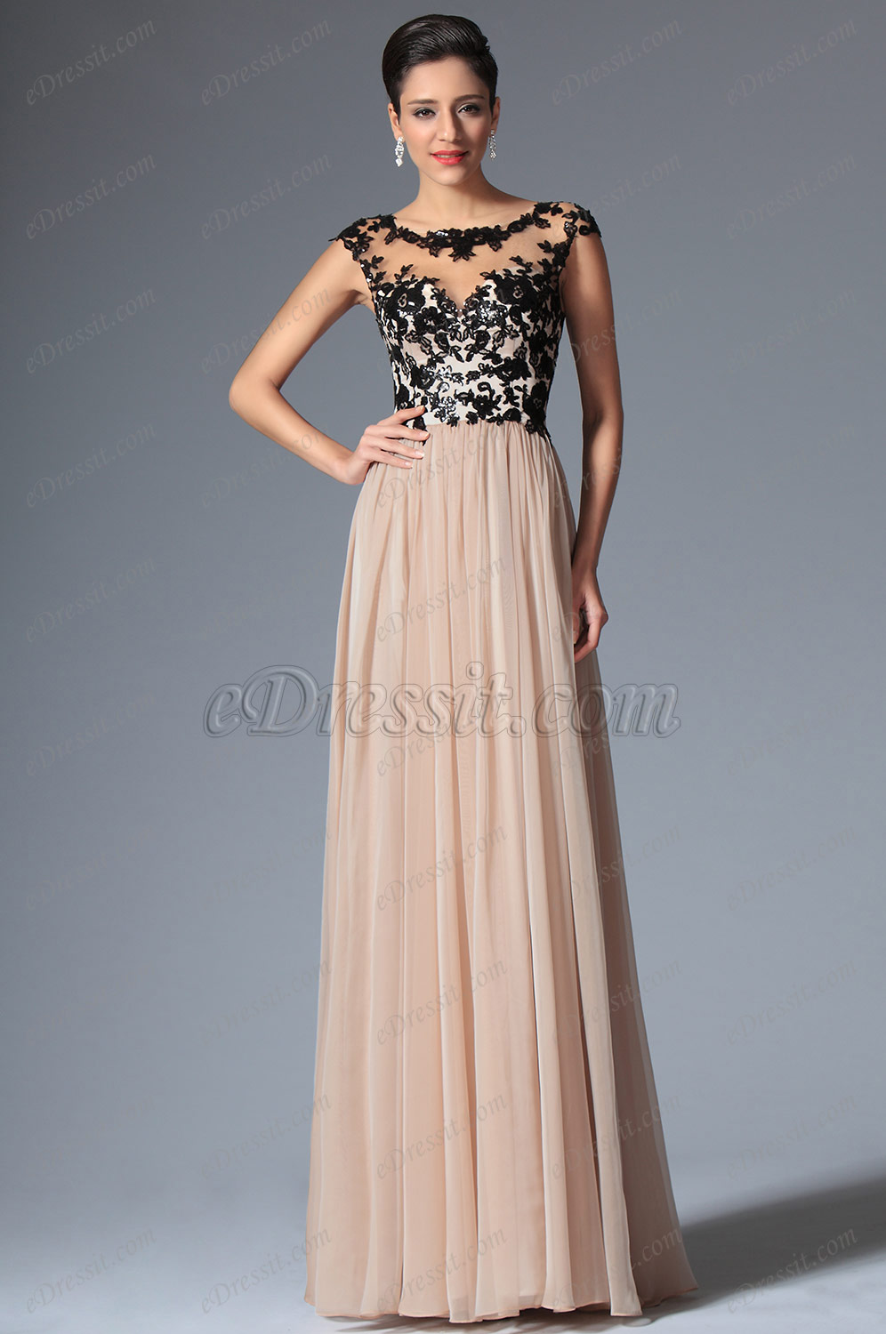 Robe longue dentelle pas cher
