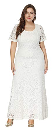 Robe dentelle longue
