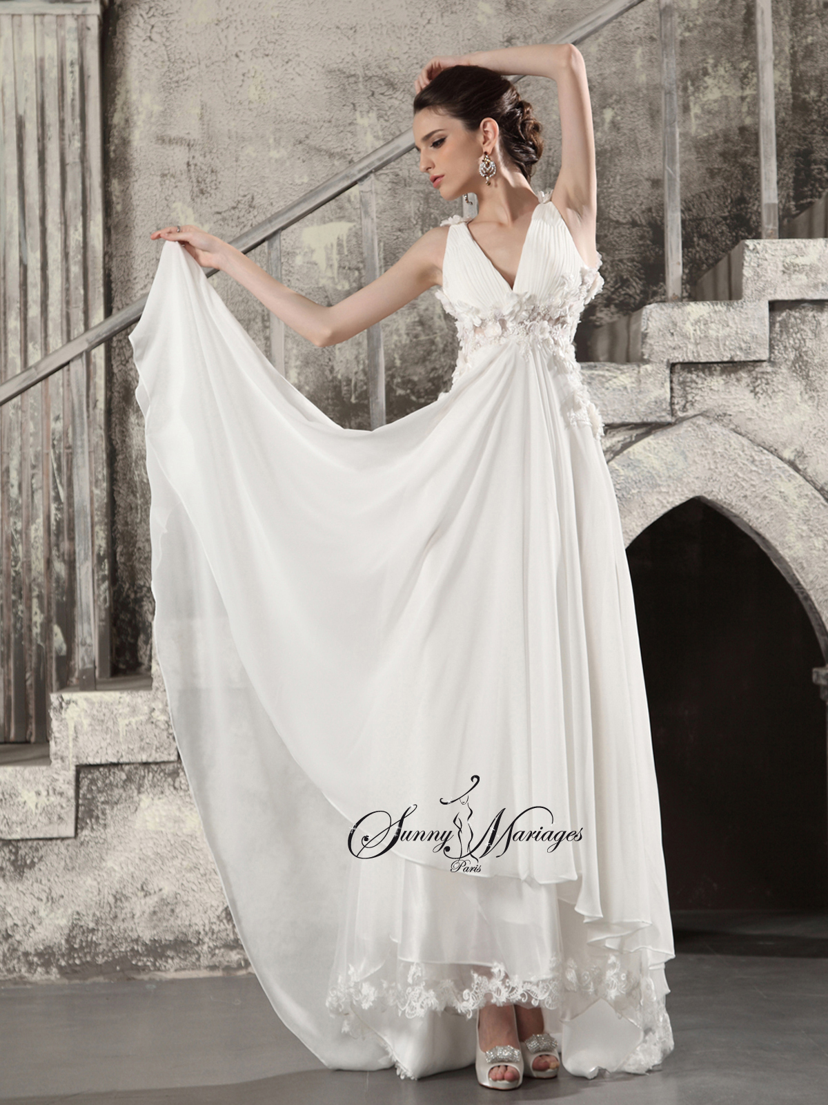 Robe dentelle style boheme