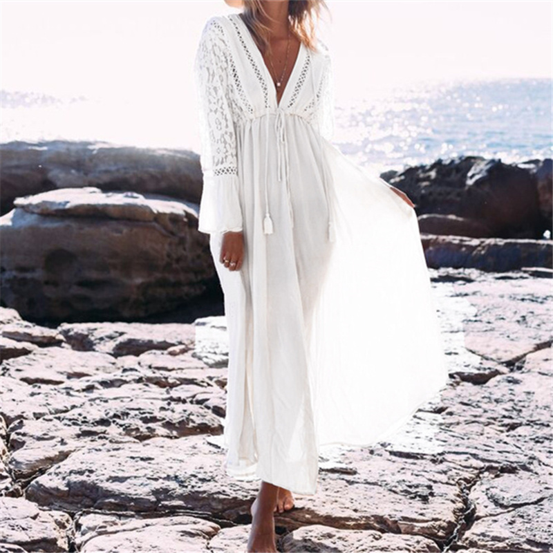 Caftan de plage longue