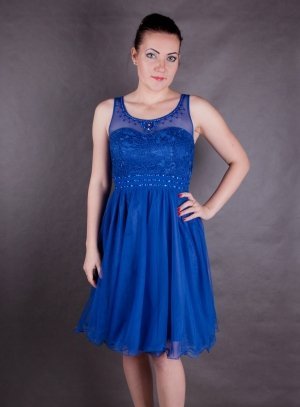 Robe ceremonie femme bleu