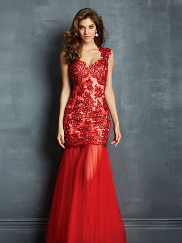 Robe de soirée rouge pour mariage