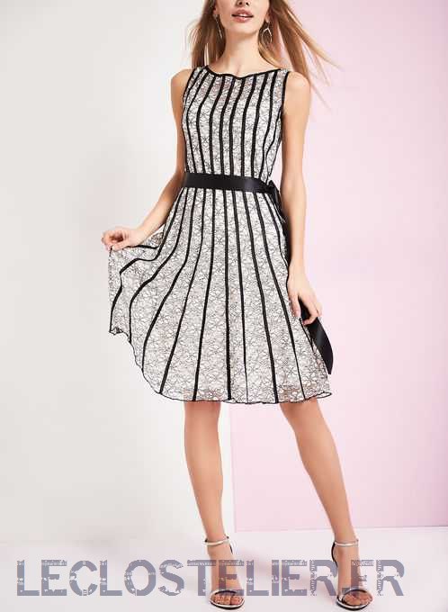 Robe dentelle soie