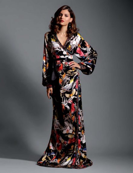 Robe de soirée kimono