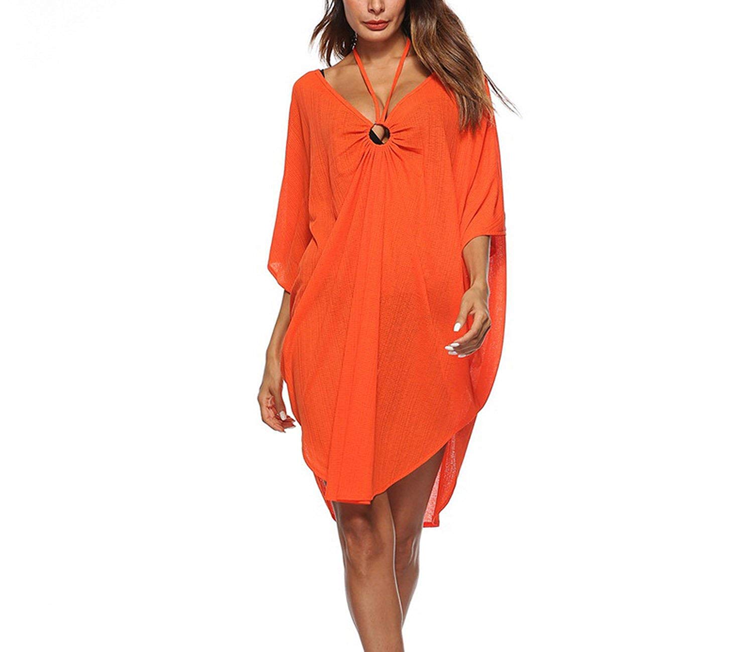 Robe de plage orange
