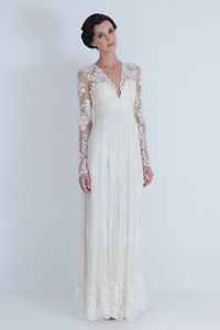 Robe longue dentelle blanche