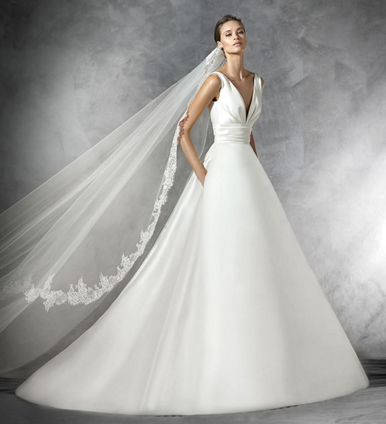 Morphologie en v robe de mariée