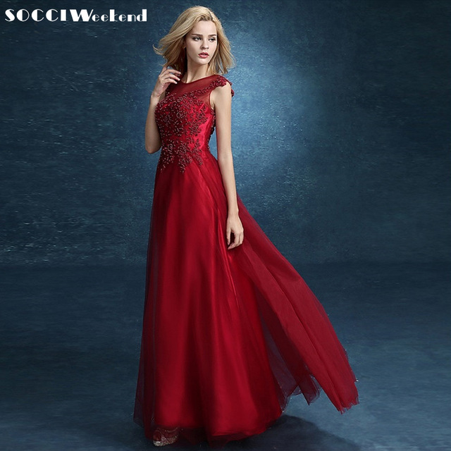 Robe de soirée rouge longue