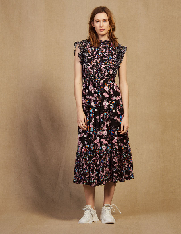 Robe dentelle verte sandro