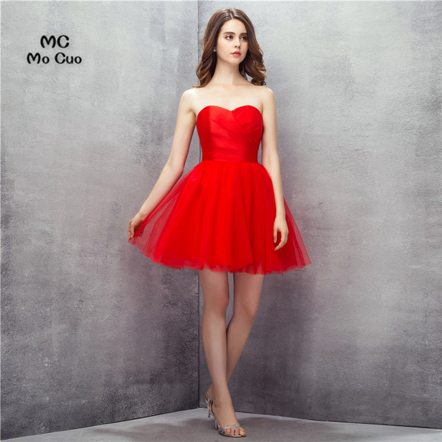 Robe de bal courte rouge