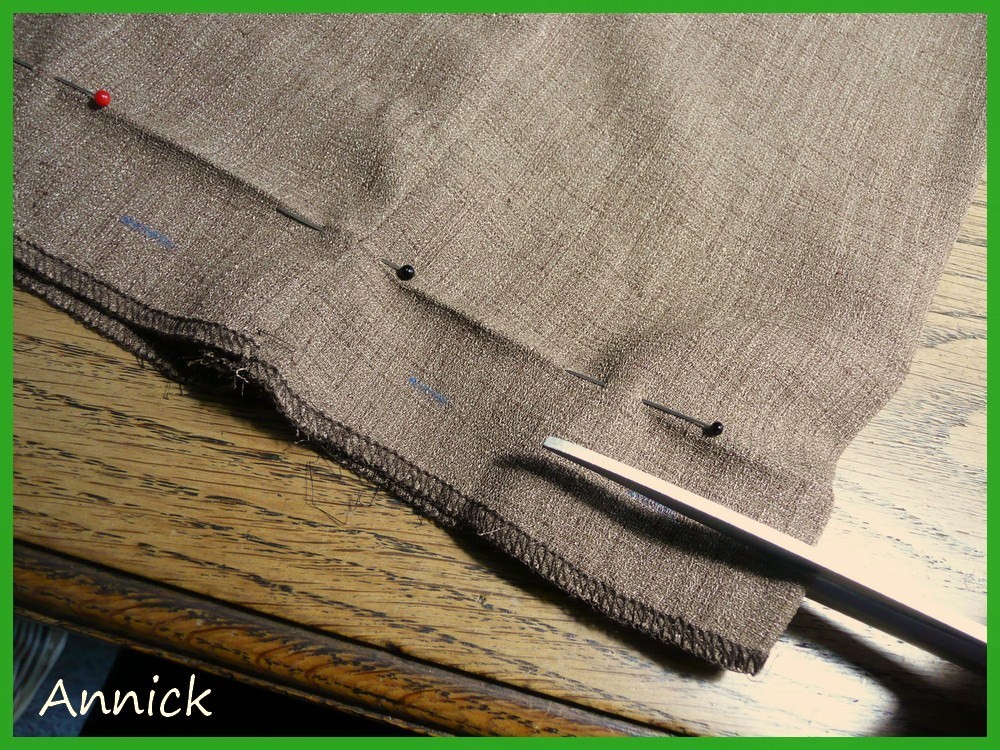 Machine à coudre ourlet pantalon