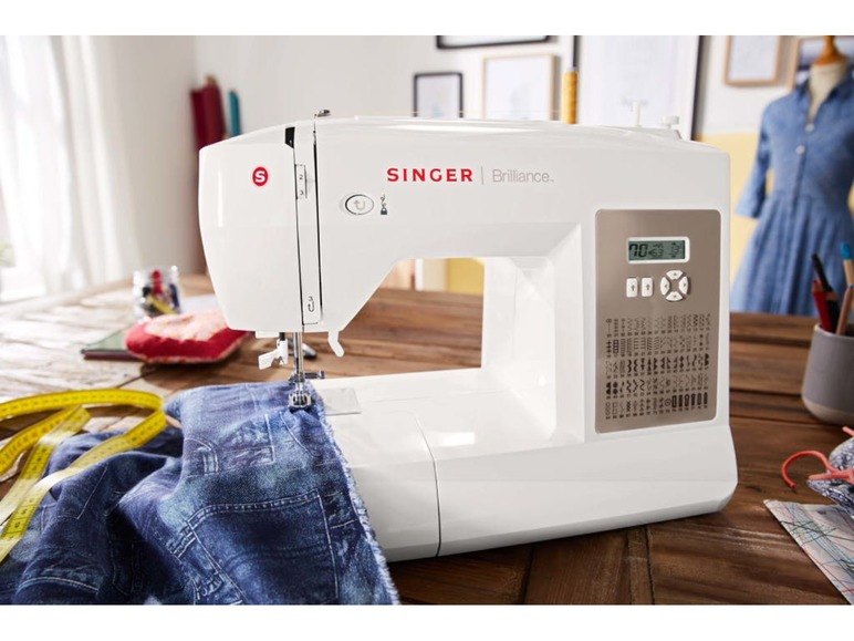 Singer brilliance 6180 machine à coudre bras libre avec grande table d'extension