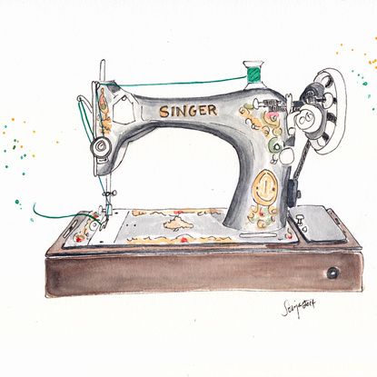 Machine à coudre singer dessin