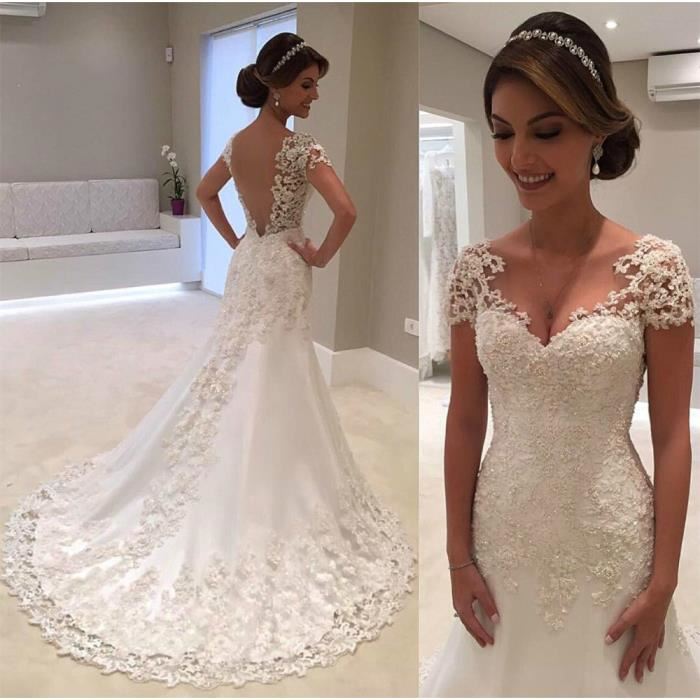 Robes de mariée dos nu dentelle