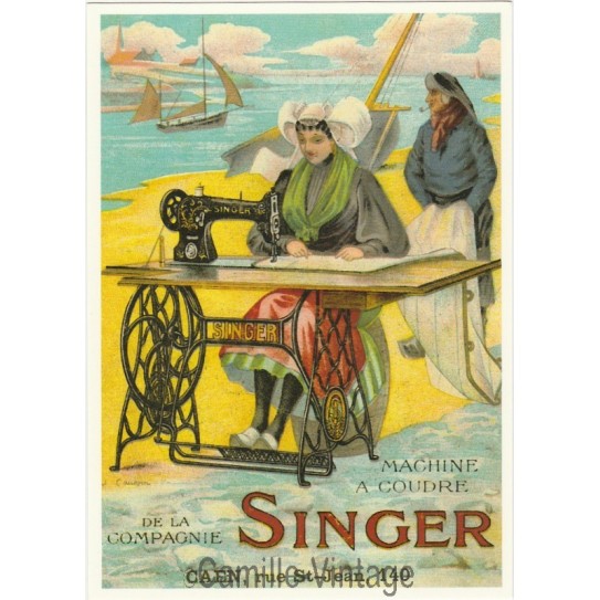 Affiche machine à coudre singer