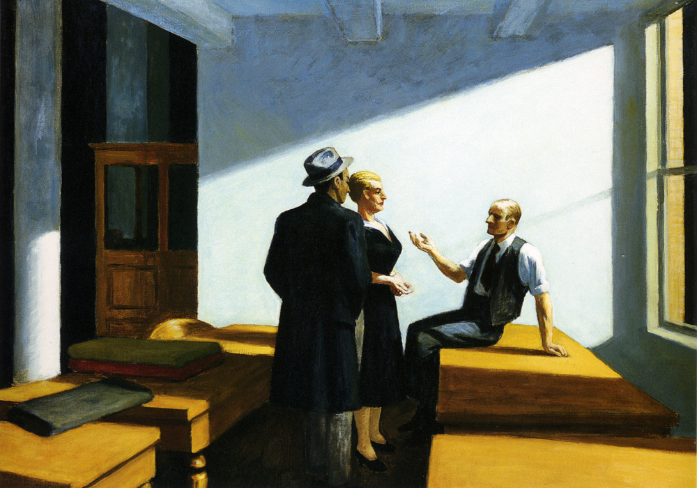 Fille à la machine à coudre edward hopper