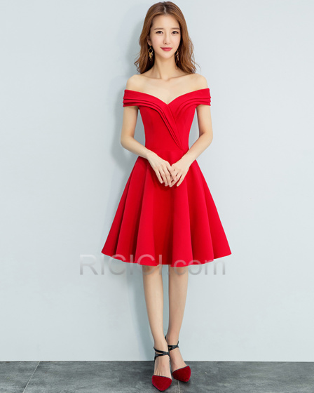 Robe soire rouge