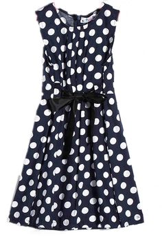 Robe fille a pois