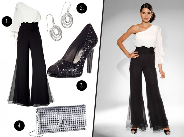 Tenue de soirée noir et blanc