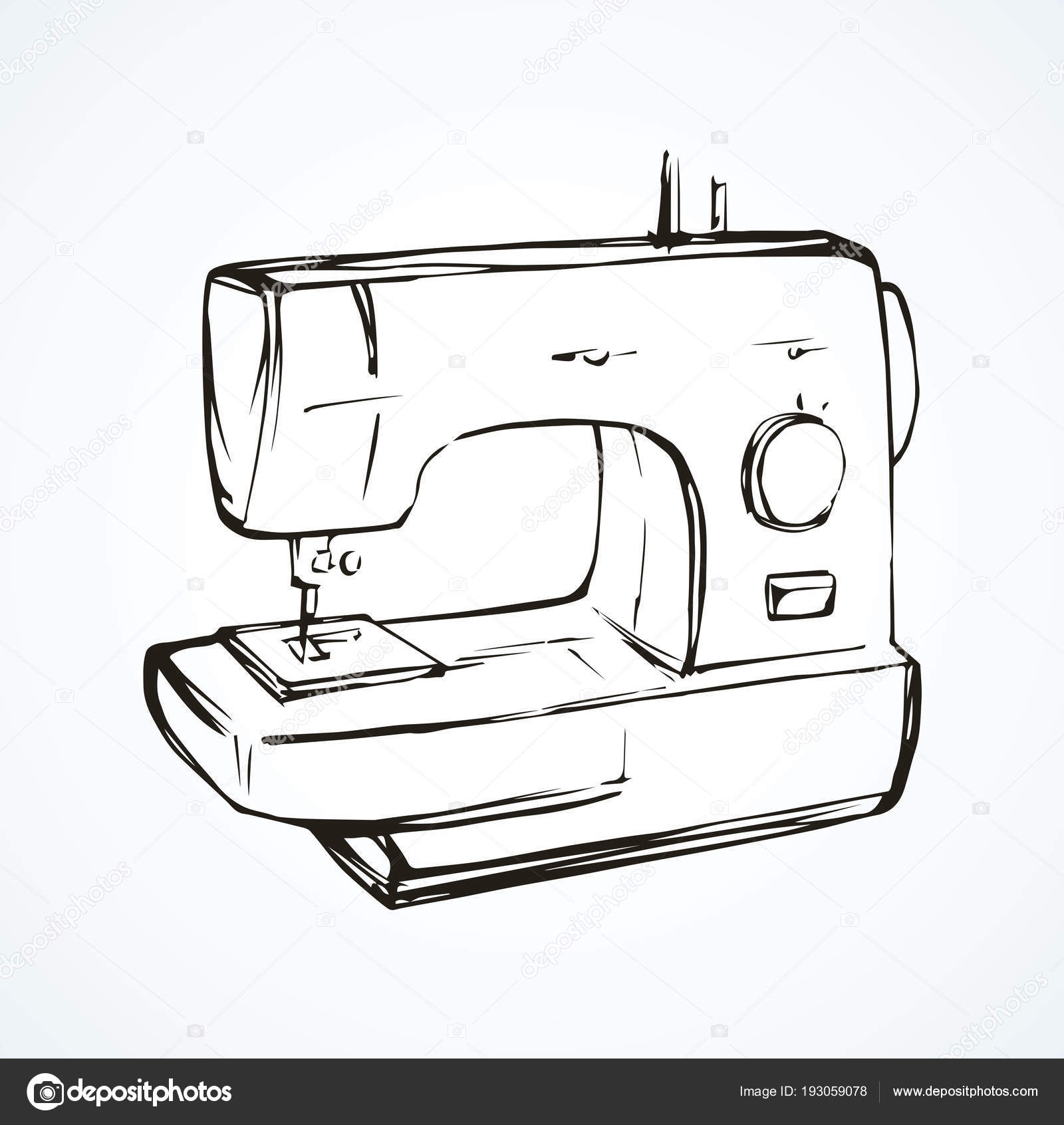 Image machine a coudre dessin