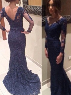 Robe de soirée avec manche