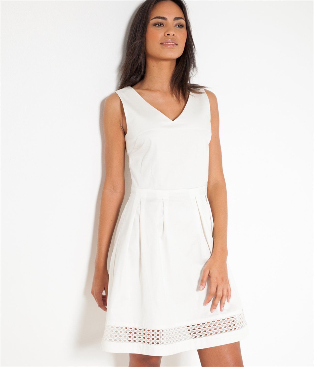 Robe dentelle blanche camaieu
