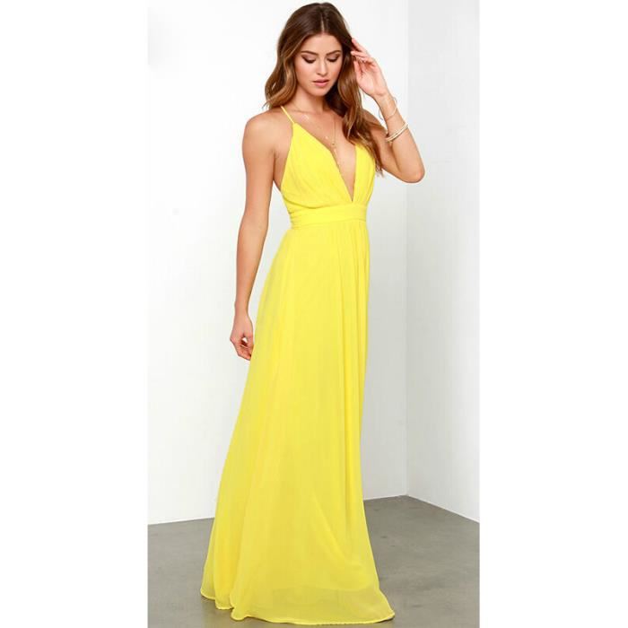 Robe ceremonie jaune