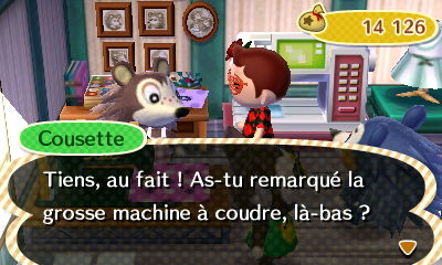 Débloquer la machine a coudre animal crossing
