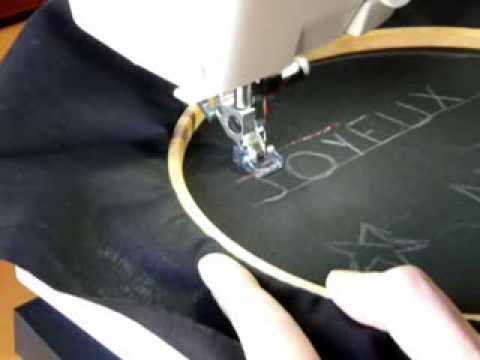 Broder à la machine a coudre