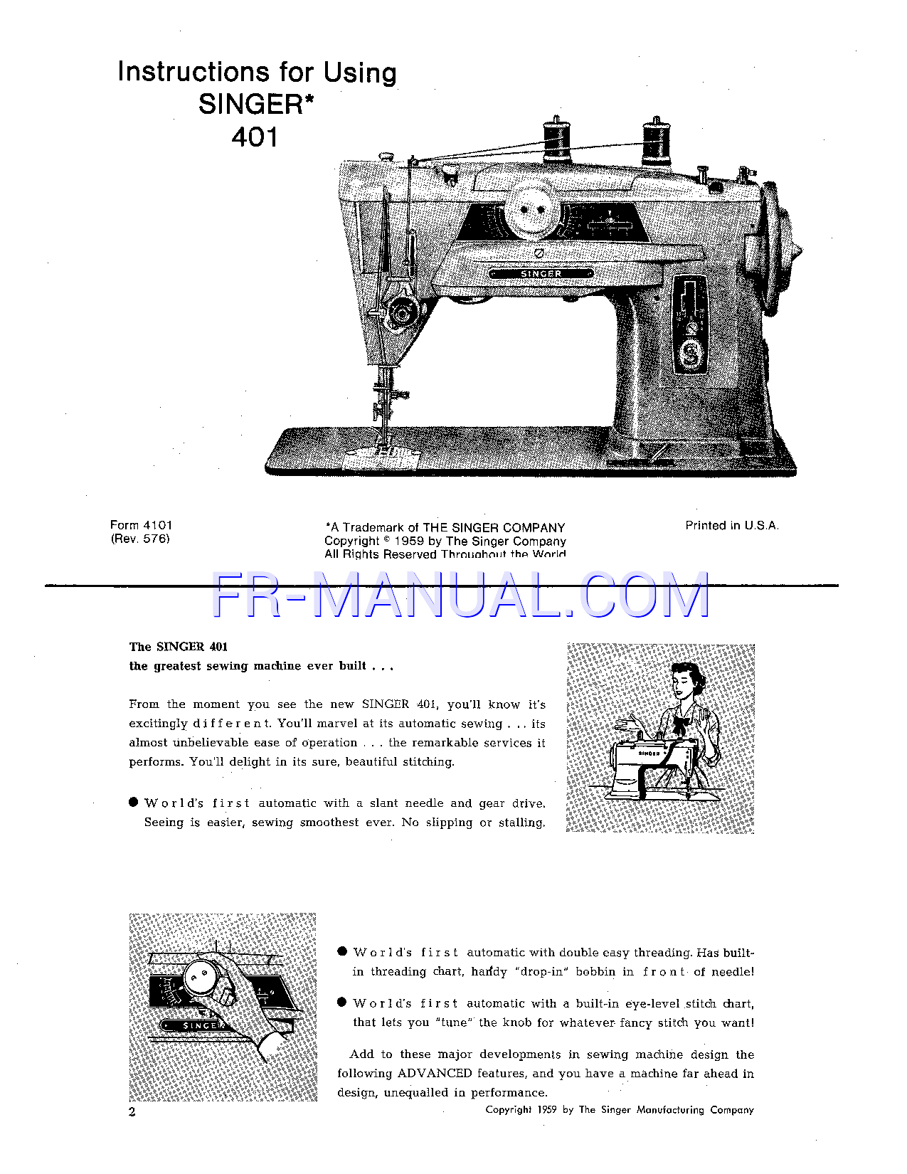 Machine a coudre singer 401