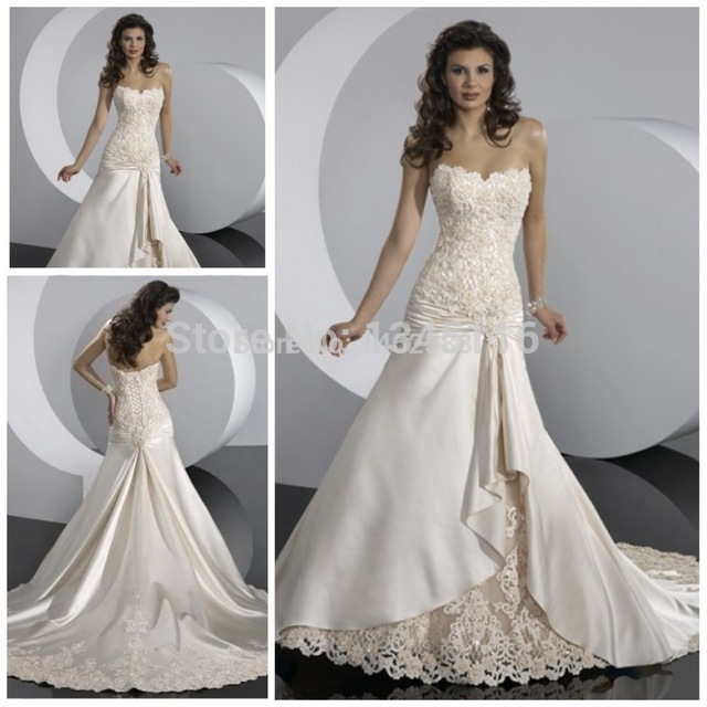 Robe de mariée dentelle ivoire