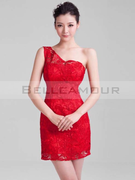 Robe soirée rouge courte