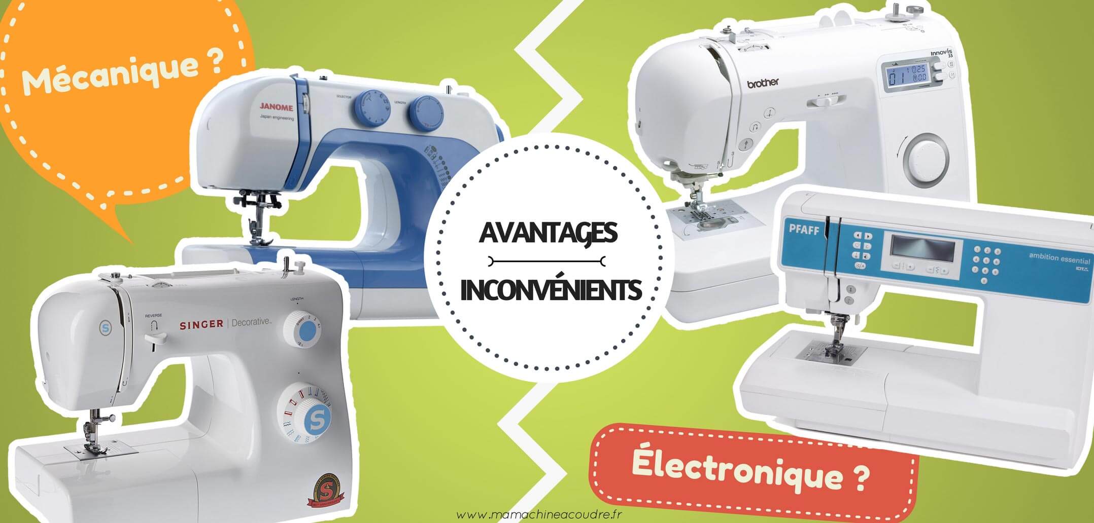 Différence machine à coudre électronique et mécanique