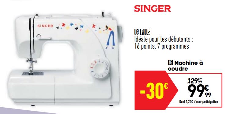Conforama machine a coudre singer