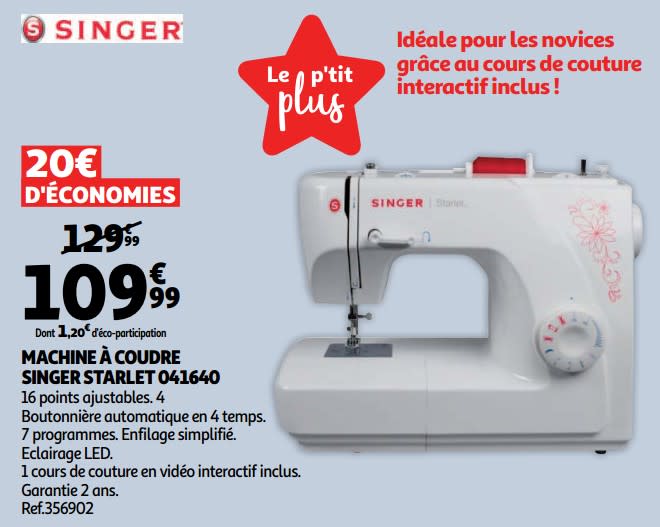 Machine à coudre singer auchan