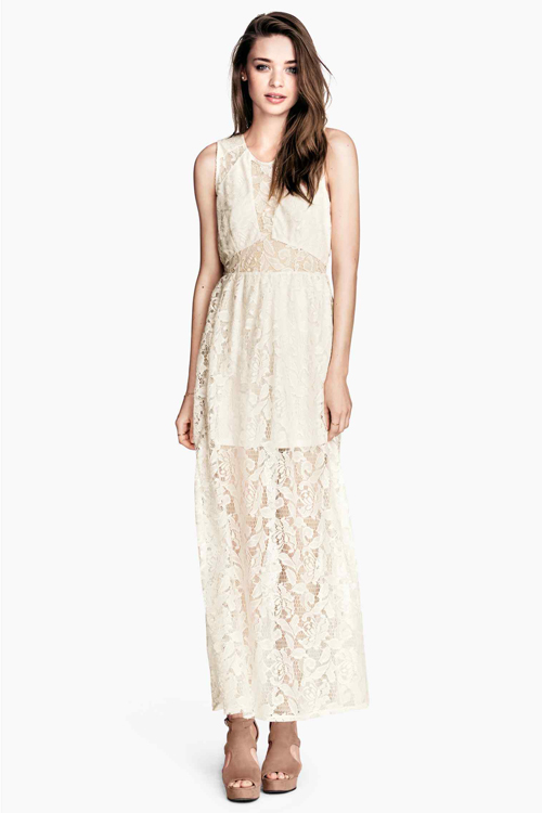 H&m robe longue dentelle