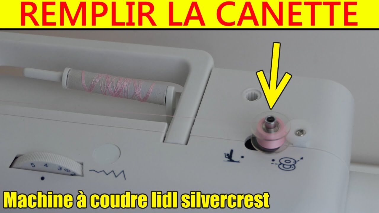 Machine à coudre silvercrest installation canette