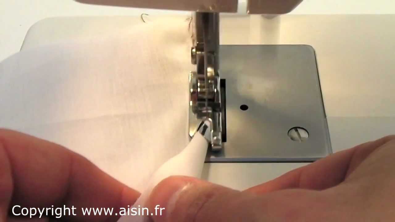 Youtube explications divers pieds de biche machine à coudre