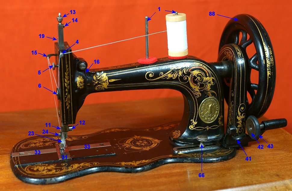 Pieces machine a coudre singer ancienne