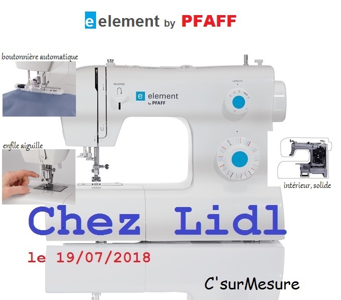 Machine à coudre pfaff lidl element 1070s