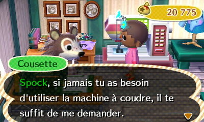 Débloquer la machine a coudre animal crossing