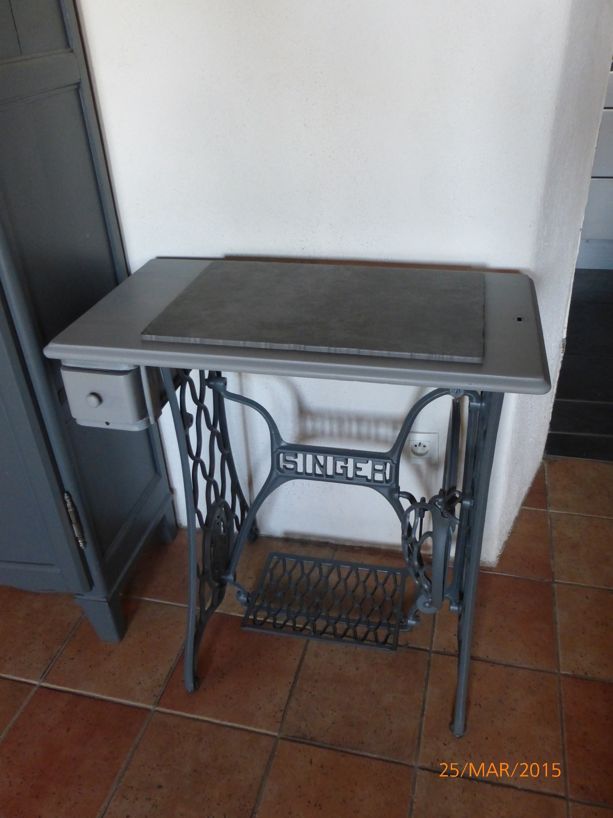 Ancienne machine a coudre singer deco