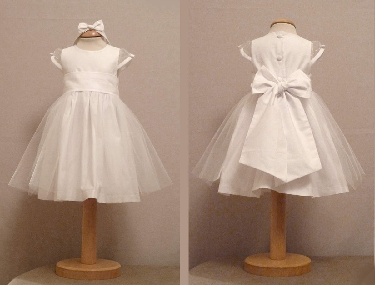 Robe fille 2 ans blanche