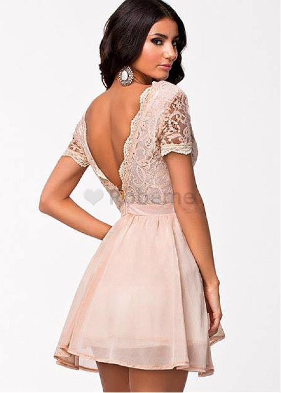 Robe dentelle jus d'orange