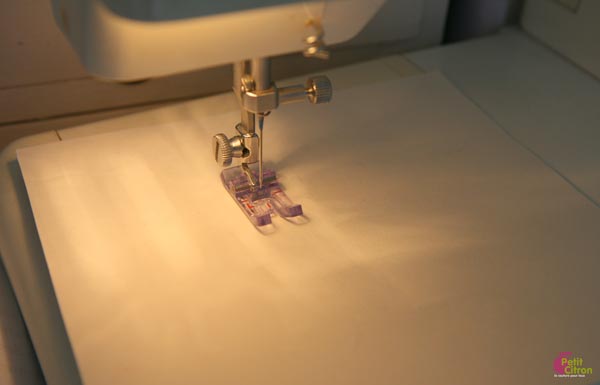 Machine a coudre du papier