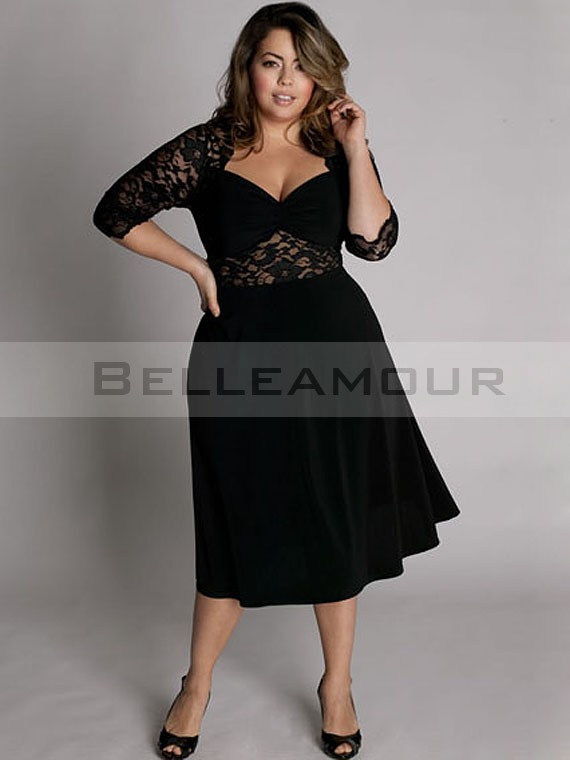 Robe a dentelle grande taille