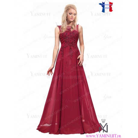 Robe ceremonie bordeaux