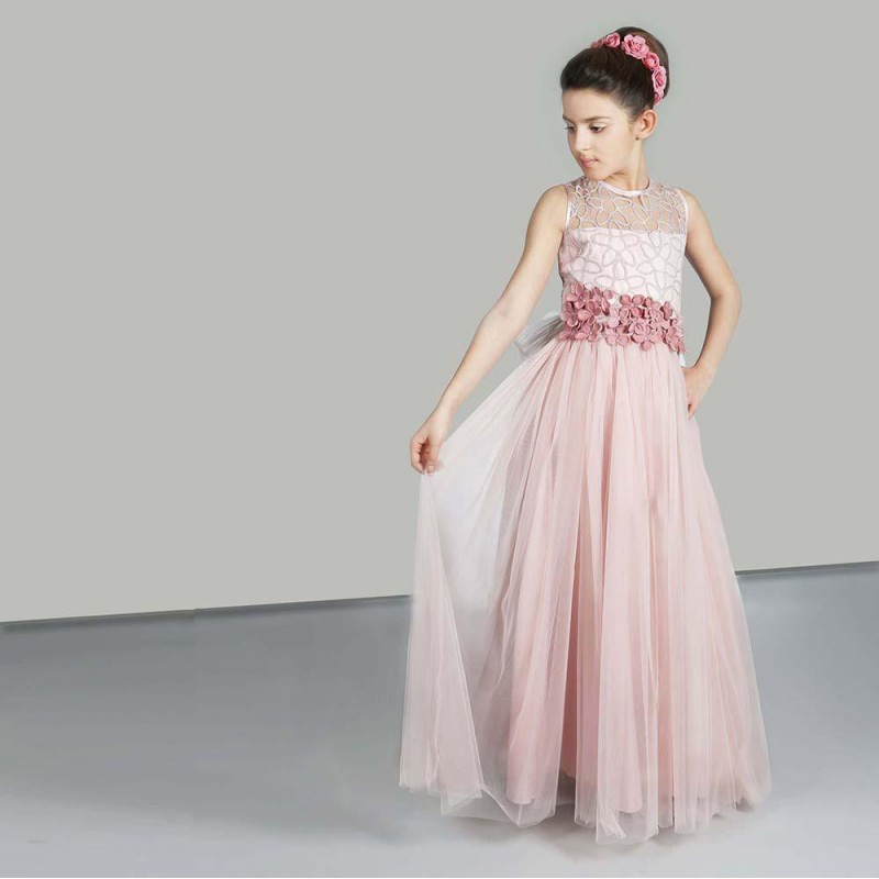 Robe ceremonie longue fille