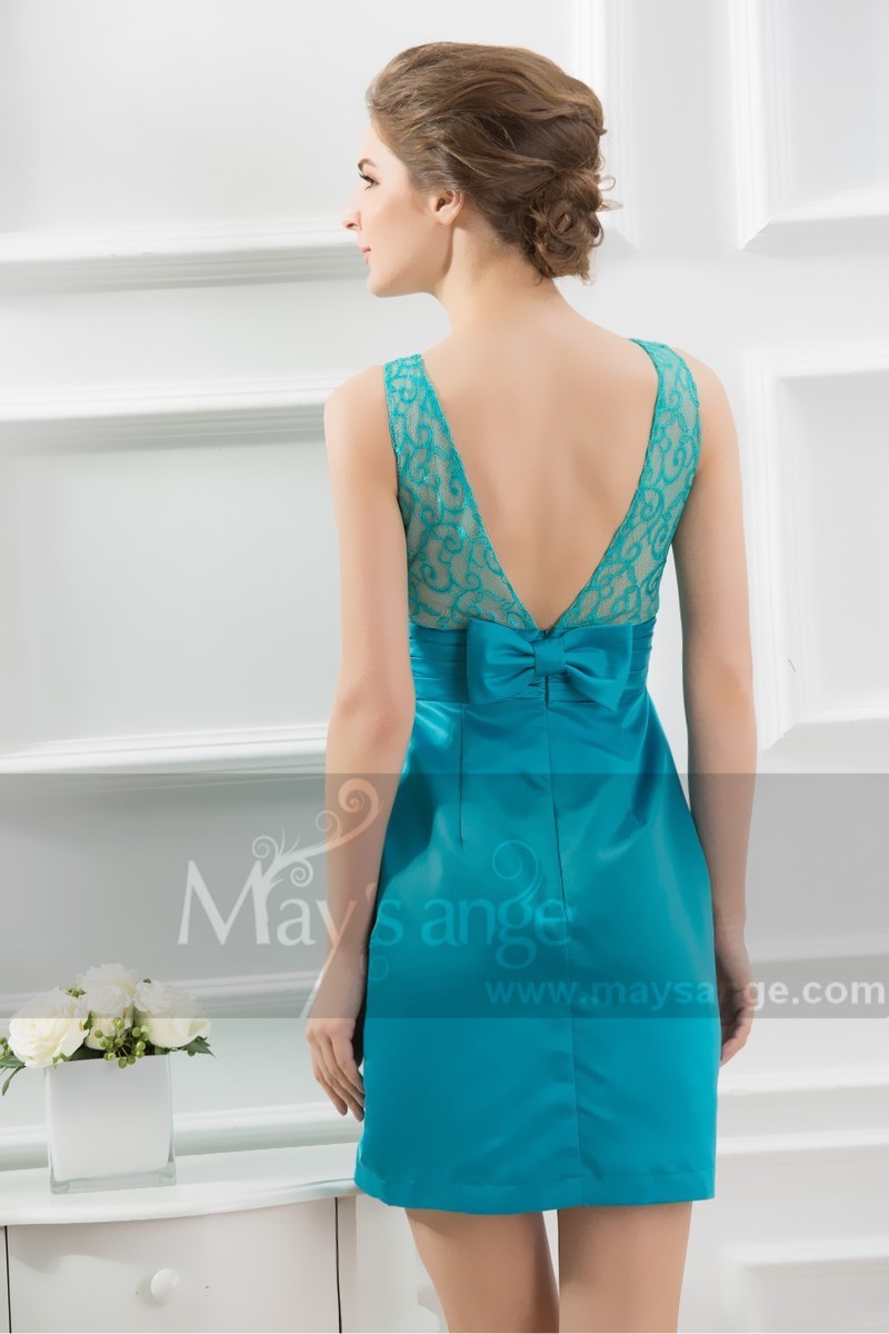 Robe dentelle turquoise