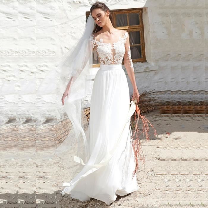 Robes de mariée manches 3 4